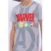 Avengers Lisanslı Marvel Krem Erkek Çocuk Bisiklet Yaka Pijama Takımı